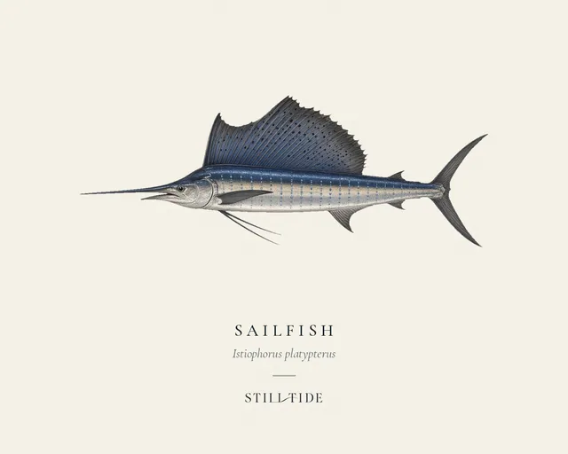 Sailfish specimen print